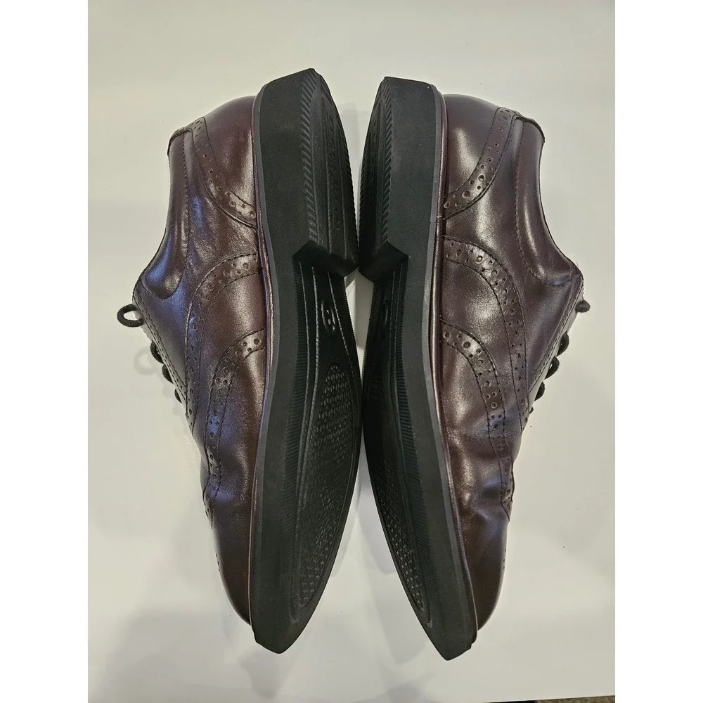 Florsheim‎ Bristow Mens Dark Burgundy Leather Wingtip Oxford Shoes 12015-601 8D